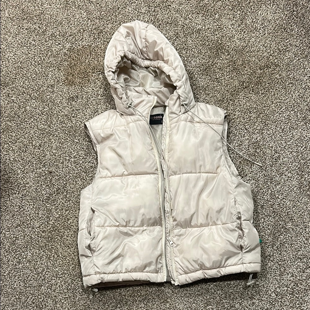 Ci Sono Cream Hooded Vest